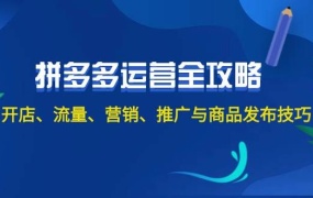 2024拼多多运营全攻略:开店、流量、营销、推广与商品发布技巧(无水印)