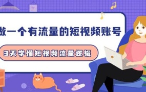 做一个 有流量的短视频账号,3天学懂短视频流量逻辑(10节课)