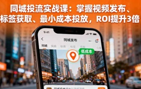 同城投流实战课:掌握视频发布、标签获取、最小成本投放,ROI提升3倍