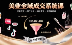 美业全域成交系统课程:帮助美业从业者打通从流量获取到高效变现全流程