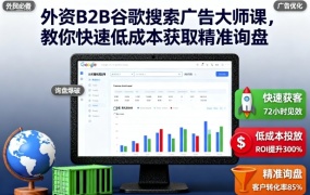 外资B2B谷歌搜索广告大师课,教你快速低成本获取精准询盘