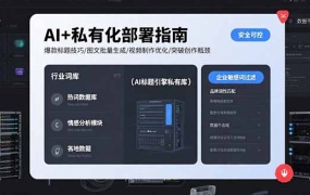 AI+私有化部署指南 爆款标题技巧/图文批量生成/视频制作优化/突破创作瓶颈