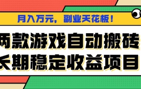 两款游戏自动搬砖,月入万元,长期稳定收益项目,副业天花板!