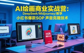 AI绘画商业实战营:DeepSeek/Midjourney/教学 小红书爆款SOP 声音克隆技术