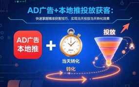 AD广告+本地推投放获客:快速掌握精准获客技巧,实现当天投放当天转化效果