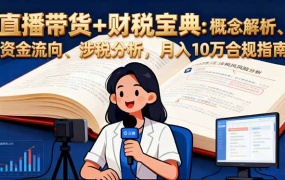 直播带货+财税宝典:概念解析、资金流向、涉税分析,月入10万合规指南