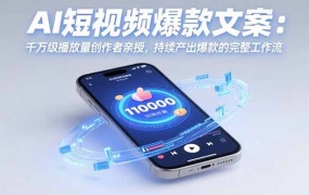 AI短视频爆款文案:千万级播放量创作者亲授,持续产出爆款的完整工作流