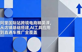 阿里国际站跨境电商精英课,从店铺基础搭建,AI工具应用到直通车推广全覆盖