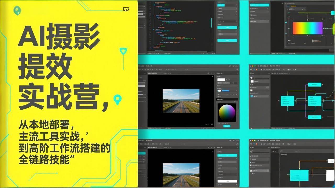 (17393期)AI+摄影提效实战营,从本地部署,主流工具实战,到高阶工作流搭建的全链路技能